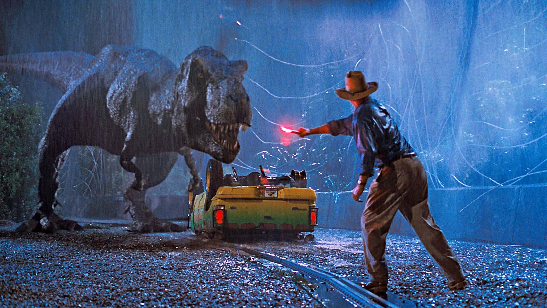 Jurassic Park Car Attack Scene